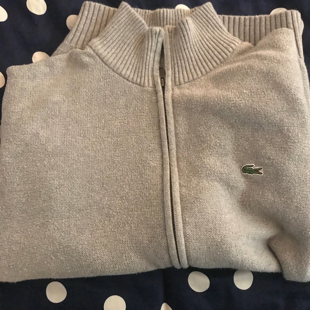 Men’s zip up Lacoste sweater shirt de M (5)